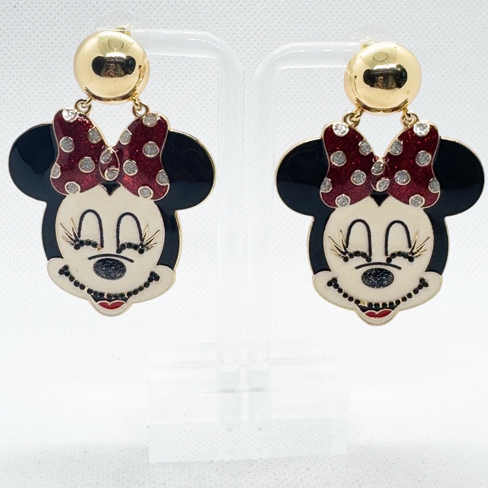 Disney Minnie Mouse Earrings x BaubleBar Gold Tone Post Stud